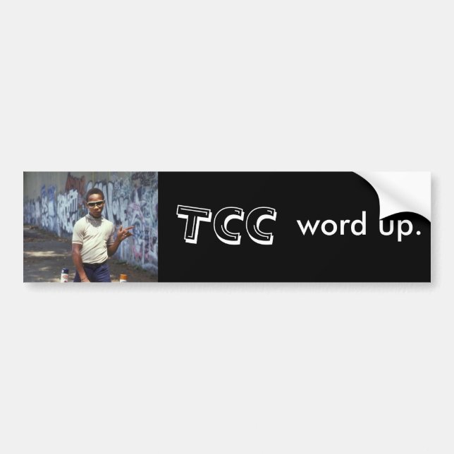 Coche Palabra del TCC para arriba. Pegatina para el (Frente)