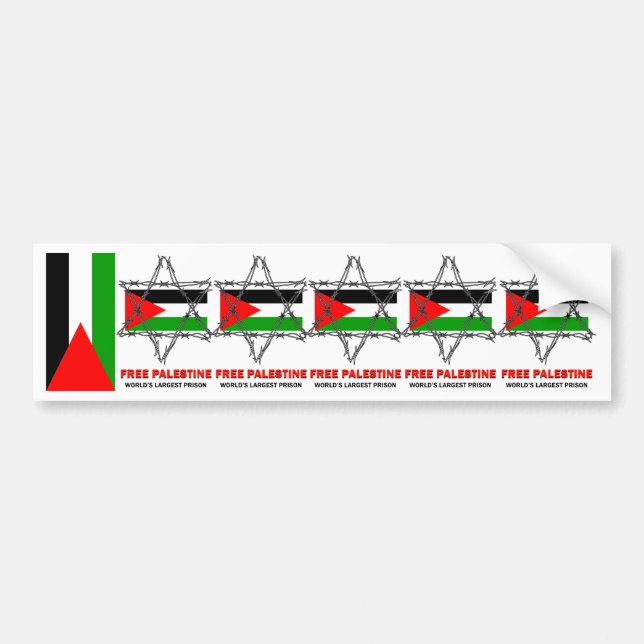 COCHE PALESTINA: LA PEGATINA PARA EL PARACHOQUES MÁS (Frente)