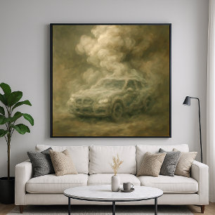 Coche para fumar - Arte de pintura Pastel