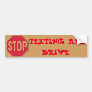 COCHE PARE A LA PEGATINA PARA EL PARACHOQUES DE TEXTING