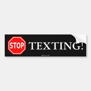 Coche Pare a la pegatina para el parachoques de Texting