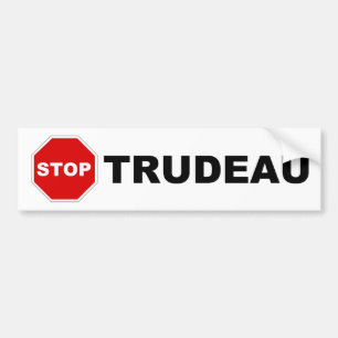 Coche PARE a la pegatina para el parachoques de TRUDEAU