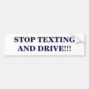 Coche "Pare el texting y conduzca" a la pegatina para el