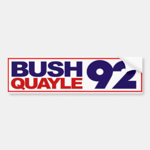 Coche Pegatina para el parachoques 1992 de Bush Quayle