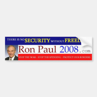 Coche Pegatina para el parachoques 2008 de Ron Paul