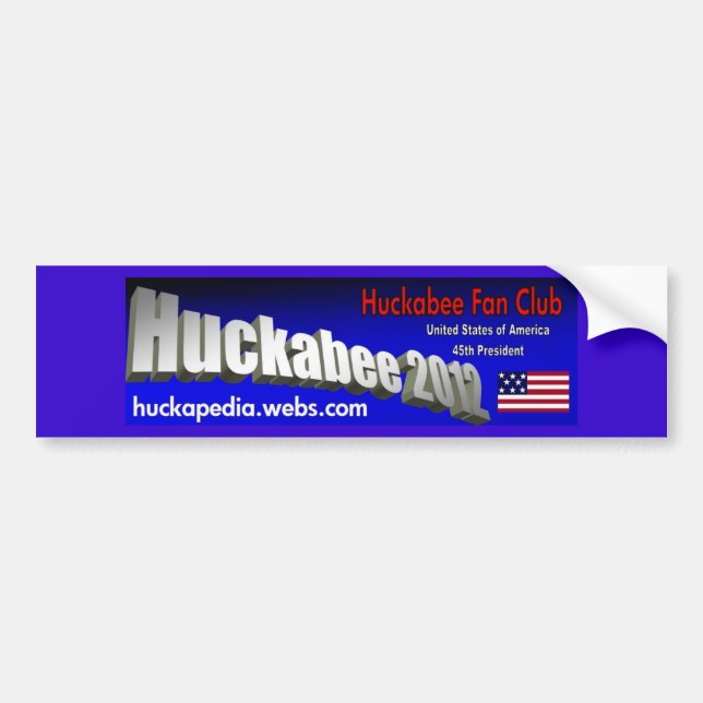 Coche Pegatina para el parachoques 2012 de Huckabee (Frente)