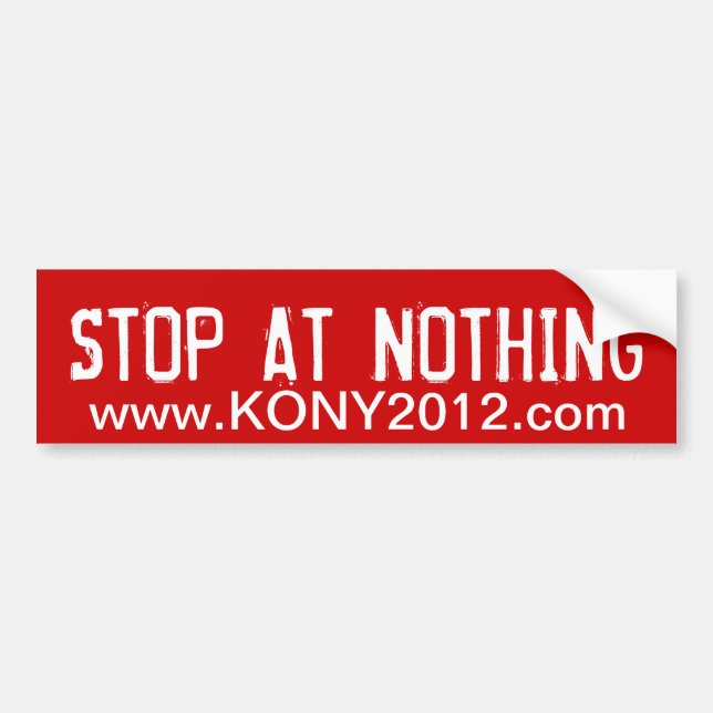 Coche Pegatina para el parachoques 2012 de Kony (Frente)