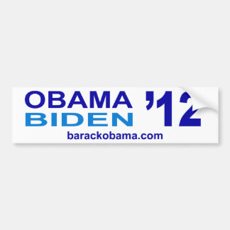 Coche Pegatina para el parachoques 2012 de Obama Biden