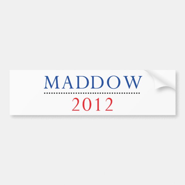 Coche Pegatina para el parachoques 2012 de Raquel Maddow (Frente)