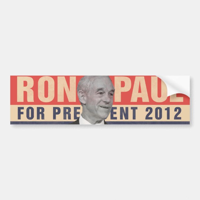 Coche Pegatina para el parachoques 2012 de Ron Paul (Frente)