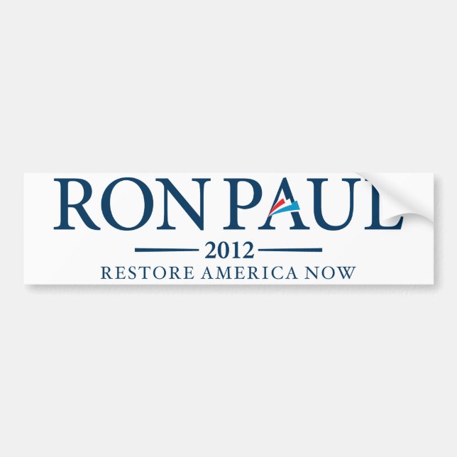 Coche Pegatina para el parachoques 2012 de Ron Paul (Frente)