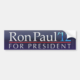 Coche Pegatina para el parachoques 2012 de Ron Paul