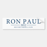 Pegatina para el parachoques 2012 de Ron Paul