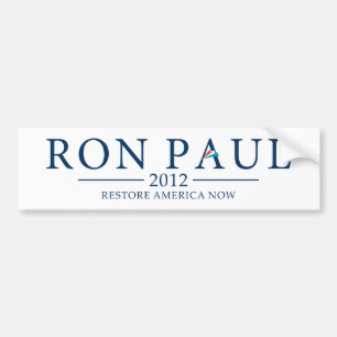 Coche Pegatina para el parachoques 2012 de Ron Paul