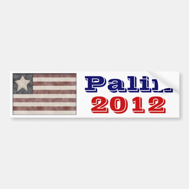 Coche Pegatina para el parachoques 2012 de Sarah Palin (Frente)