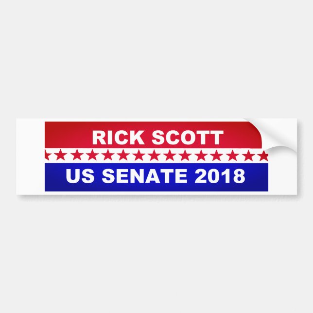 Coche Pegatina para el parachoques 2018 de Rick Scott (Frente)