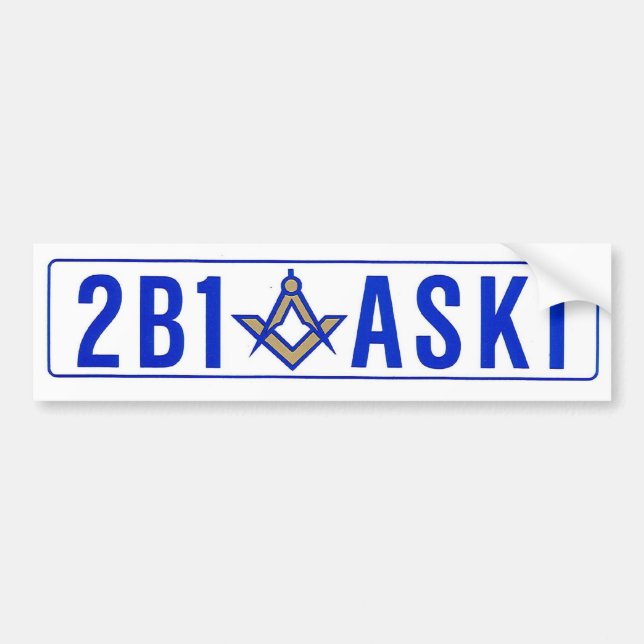 Coche Pegatina para el parachoques - 2B1 ASK1 (Frente)