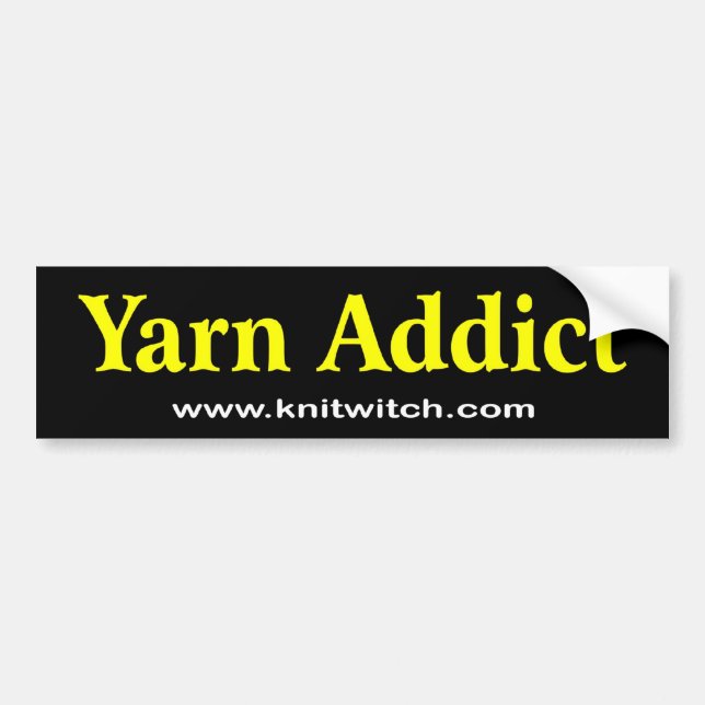 Coche Pegatina para el parachoques - adicto al hilado (Frente)
