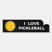 Pegatina para el parachoques: Amo Pickleball