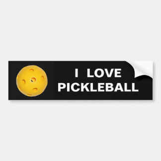 Coche Pegatina para el parachoques: Amo Pickleball