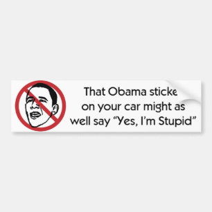 Coche Pegatina para el parachoques anti de Obama