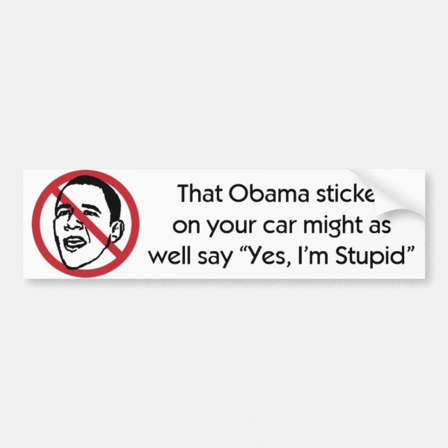 Coche Pegatina para el parachoques anti de Obama (Frente)