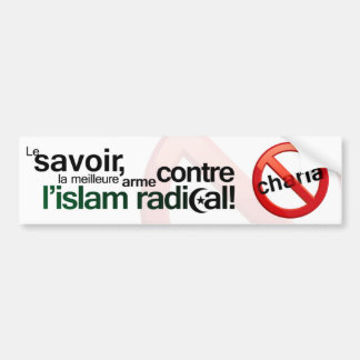 Coche Pegatina para el parachoques anti de Sharia -