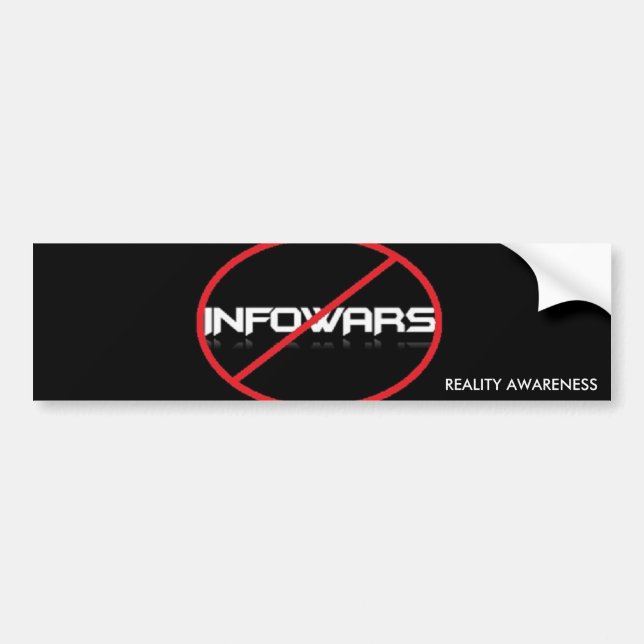 Coche Pegatina para el parachoques Anti-Infowars (Frente)