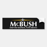 Pegatina para el parachoques Anti-McCain de McBush