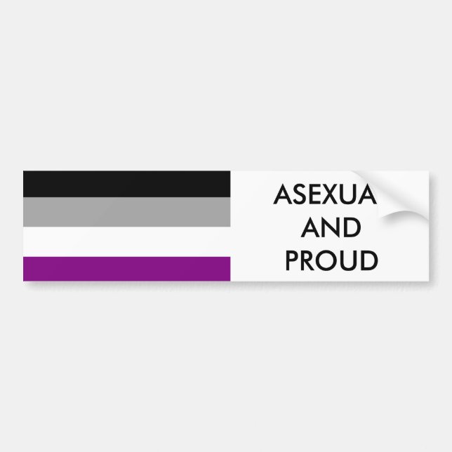 Coche Pegatina para el parachoques asexual 1 del orgullo (Frente)