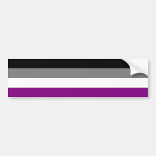 Coche Pegatina para el parachoques asexual de la bandera