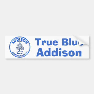 Coche Pegatina para el parachoques azul de Addison