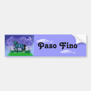 Coche Pegatina para el parachoques azul del caballo de