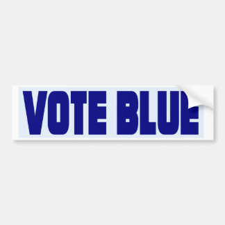 Coche Pegatina para el parachoques azul del voto para la
