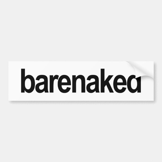 Coche pegatina para el parachoques "barenaked" de la (Frente)