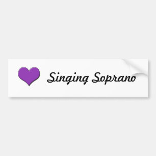Coche Pegatina para el parachoques cantante del soprano