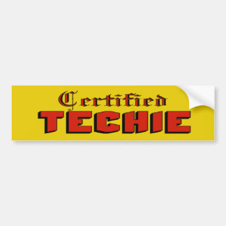 Coche Pegatina para el parachoques certificada de Techie