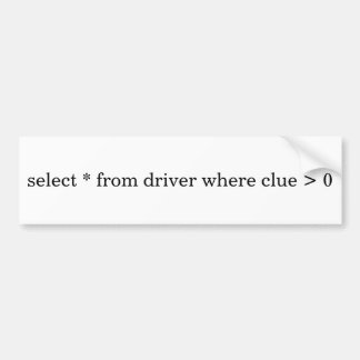 Coche Pegatina para el parachoques confusa del conductor