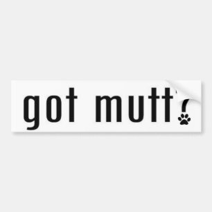Coche Pegatina para el parachoques conseguida del Mutt