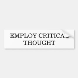 Coche Pegatina para el parachoques crítica del