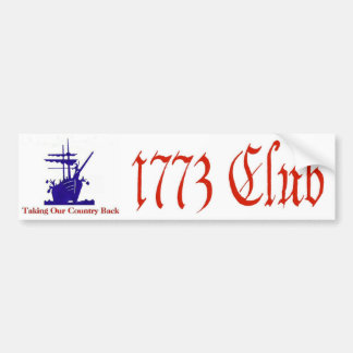 Coche Pegatina para el parachoques de 1773 clubs