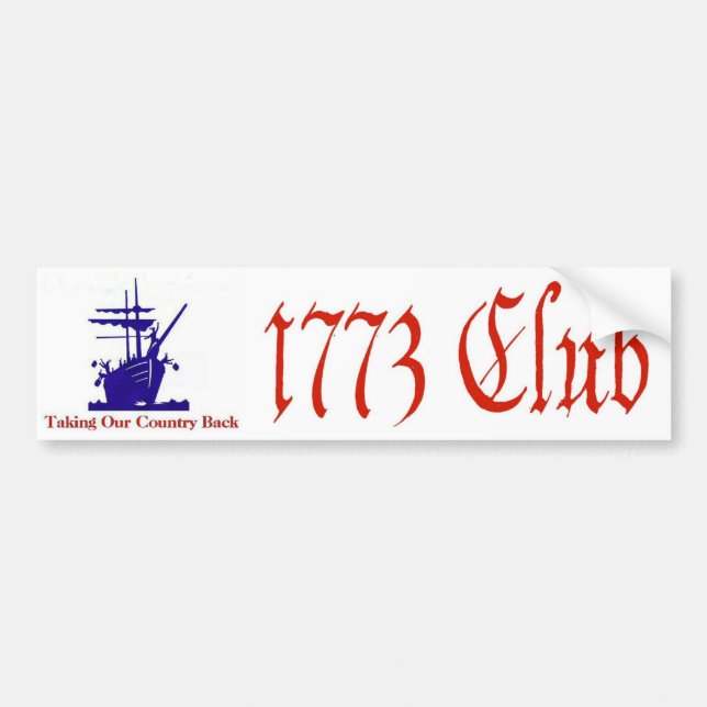 Coche Pegatina para el parachoques de 1773 clubs (Frente)