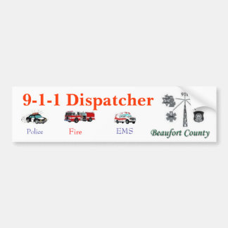 Coche Pegatina para el parachoques de 911 despachadores