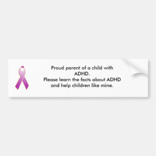 Coche Pegatina para el parachoques de ADHD