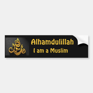 Coche Pegatina para el parachoques de Alhamdulillah