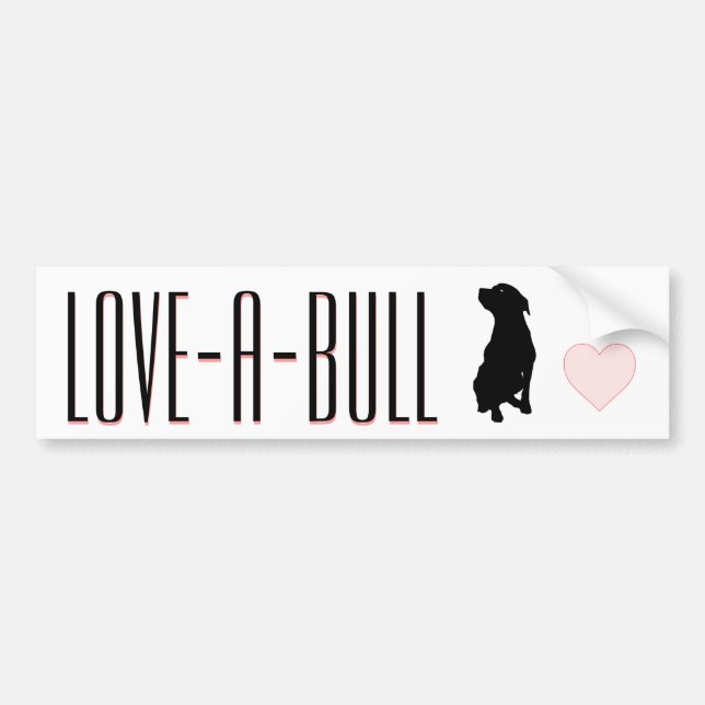Coche Pegatina para el parachoques de Amor-UNO-Bull (Frente)