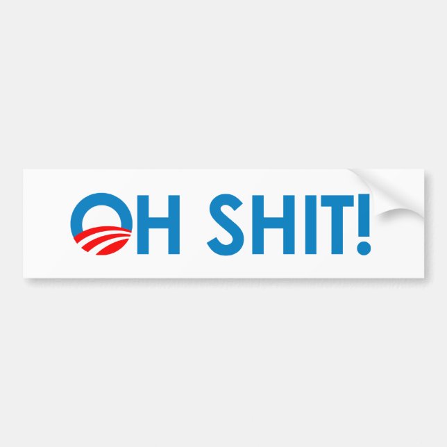 Coche Pegatina para el parachoques de Anti-Obama (Frente)