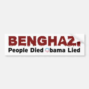 Coche Pegatina para el parachoques de Anti-Obama Bengasi