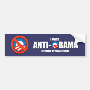 Coche Pegatina para el parachoques de Anti-Obama - era