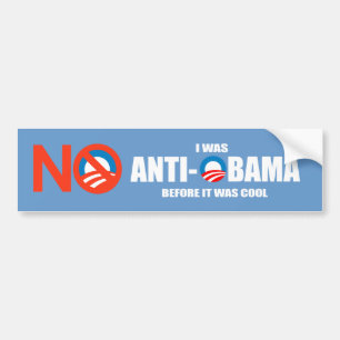 Coche Pegatina para el parachoques de Anti-Obama - era